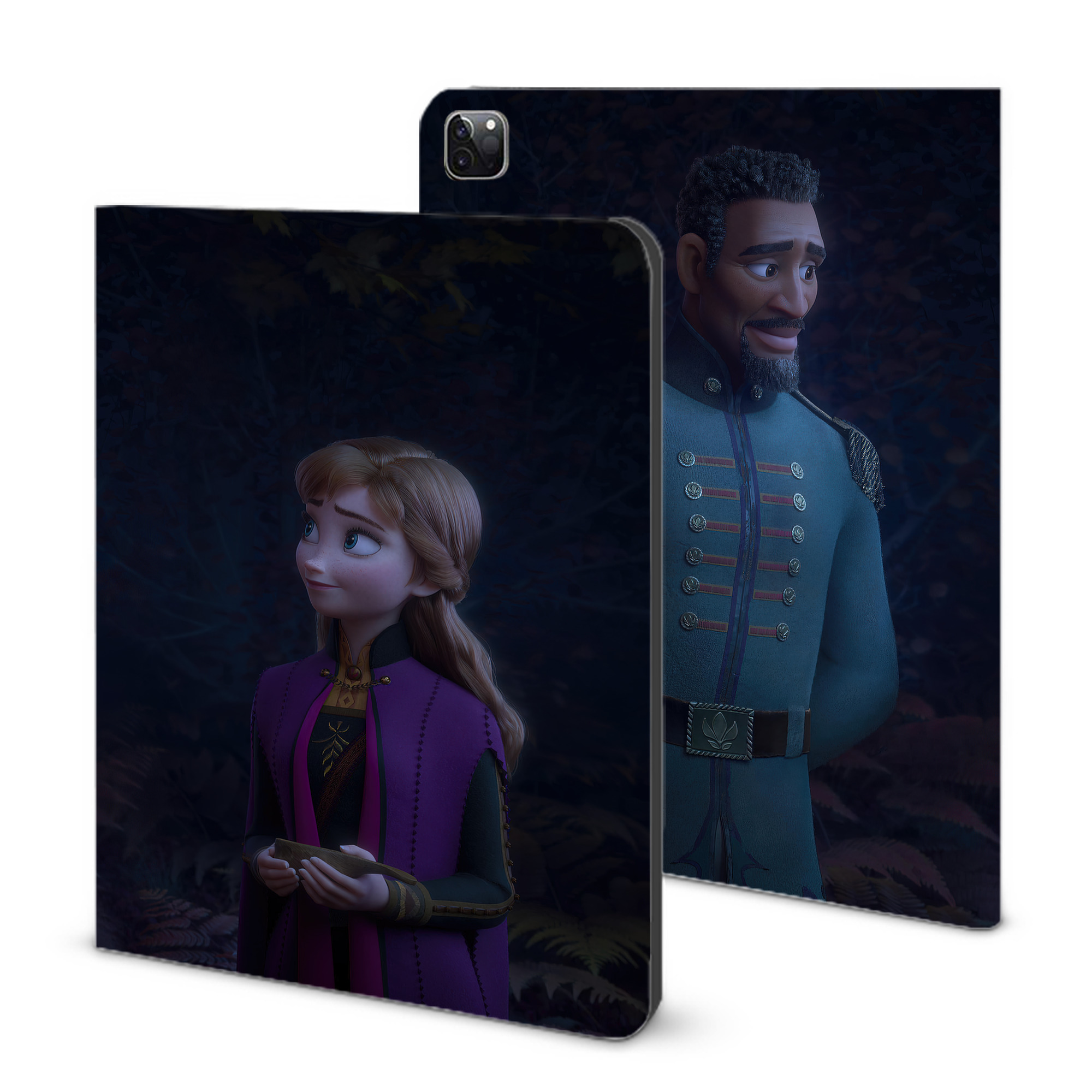 （画像用） アナと雪の女王 アンナ エルサ Frozen Anna Elsa IPad ケース ブック型 PUレザー TPU 耐衝撃 軽量 薄型 ペン収納なし 全面保護 IPad 各モデル対応